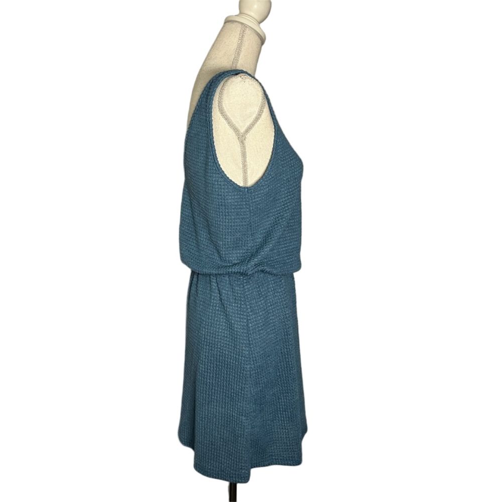 Cupshe Blue Textured Knit Tank Dress - Picture 3 of 5